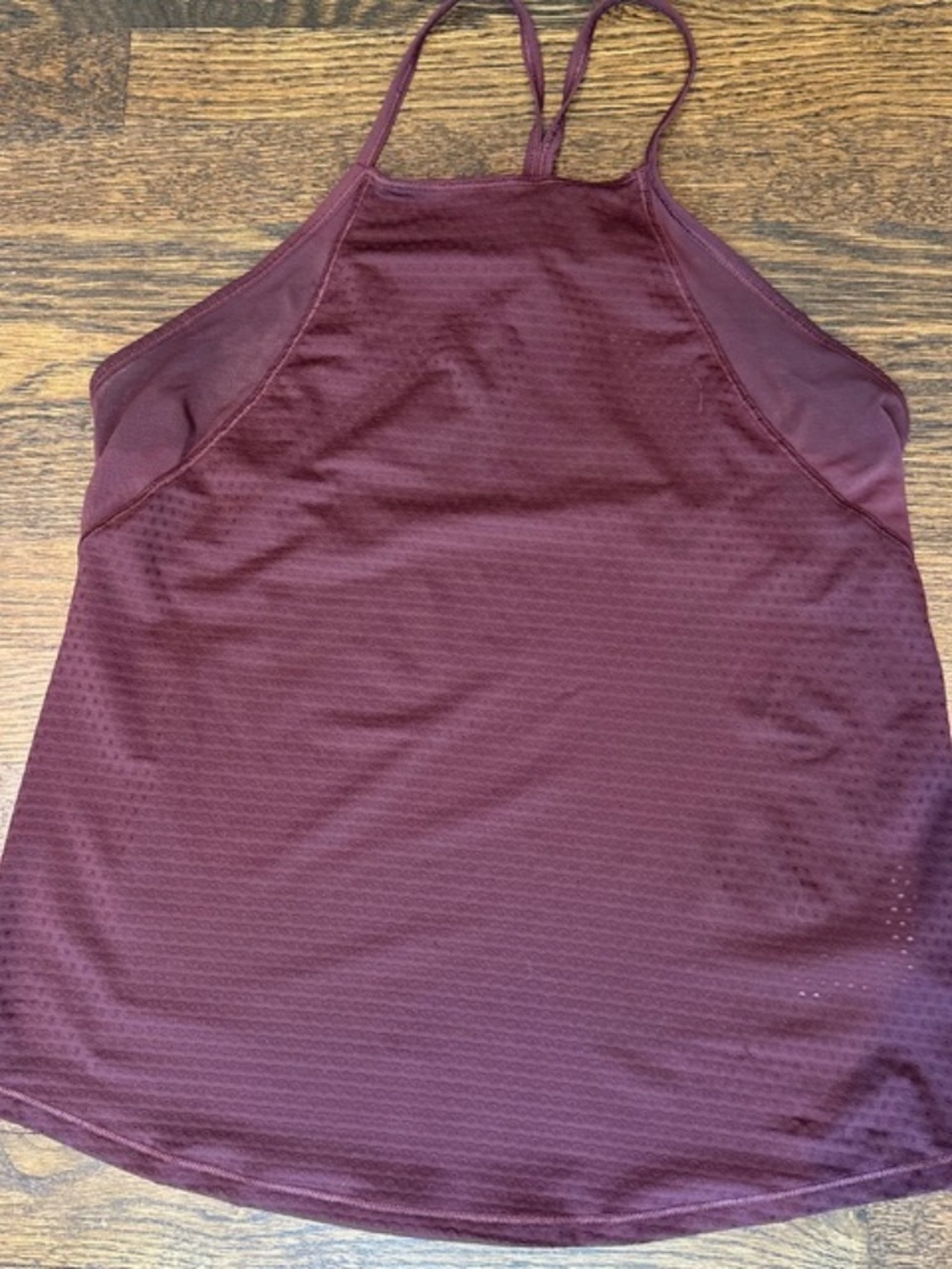 Athleta burgundy spaghetti strap loose fitting tank top